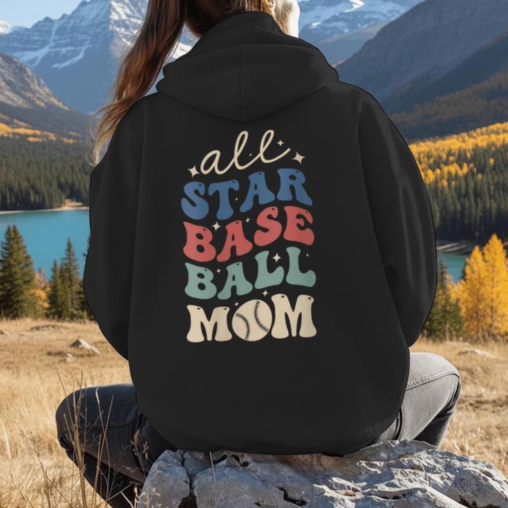 All Star Baseball Mom Women Hoodie Back Print All Star Baseball Mom Women Hoodie Back Print