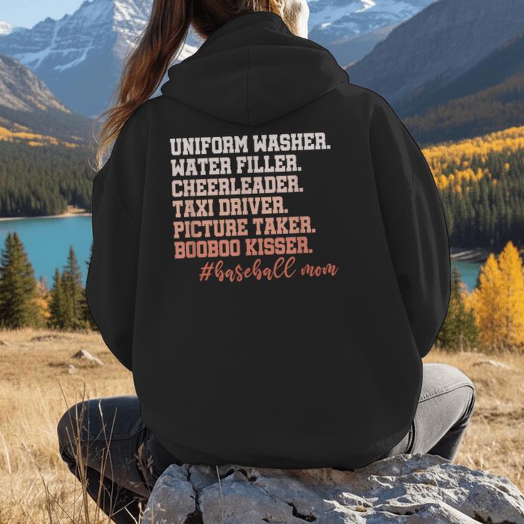 Uniform Washer Water Filler Cheerleader Baseball Mom Women Hoodie Back Print