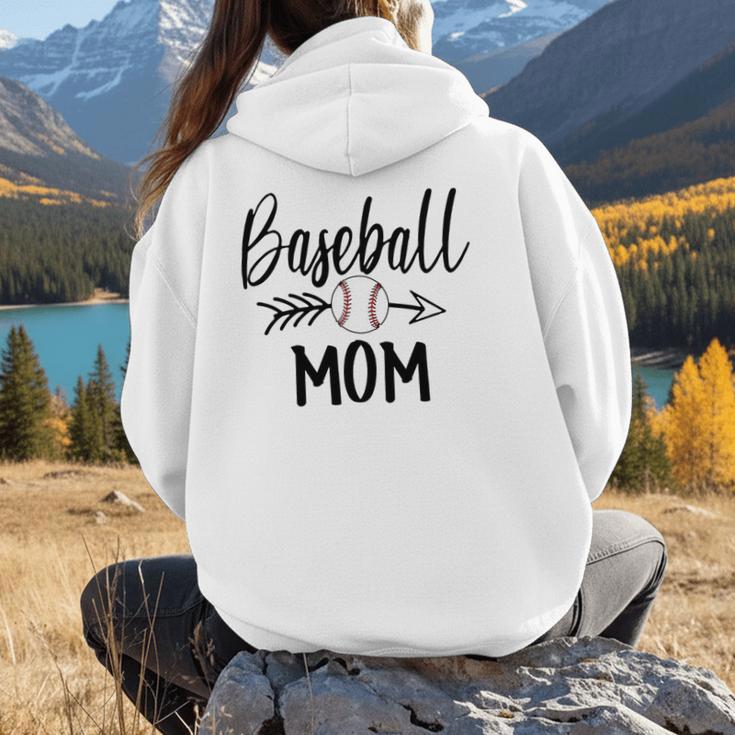 Baseball Mom Cute Arrow Father's Mother's Xmas Day Women Hoodie Back Print Baseball Mom Cute Arrow Father's Mother's Xmas Day Women Hoodie Back Print