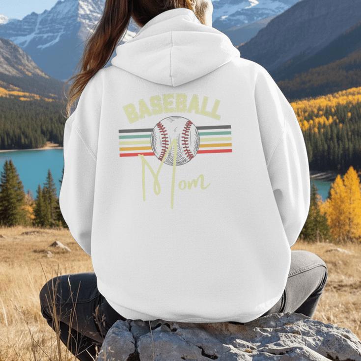 BASEBALL MOM Fun RETRO LOOK Premium Women Hoodie Back Print BASEBALL MOM Fun RETRO LOOK Premium Women Hoodie Back Print