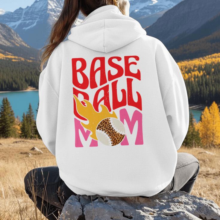 Baseball Mom Game Day Trendy Pink Leopard Mama Premium Women Hoodie Back Print Baseball Mom Game Day Trendy Pink Leopard Mama Premium Women Hoodie Back Print