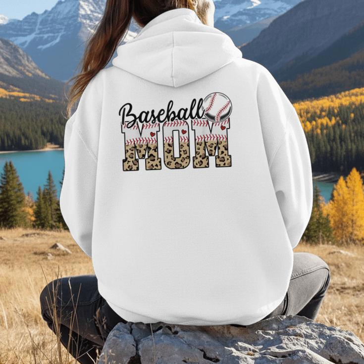 Baseball Mom Leopard Game Day Vibes Baseball Mama Women Hoodie Back Print Baseball Mom Leopard Game Day Vibes Baseball Mama Women Hoodie Back Print