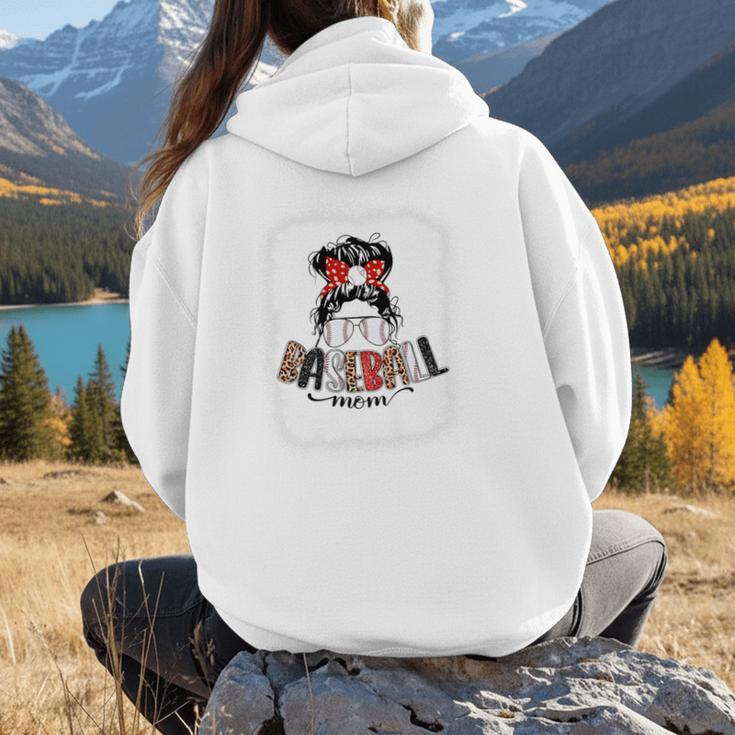 Baseball Mom Messy Bun Mommy Baseball Player Premium Women Hoodie Back Print Baseball Mom Messy Bun Mommy Baseball Player Premium Women Hoodie Back Print
