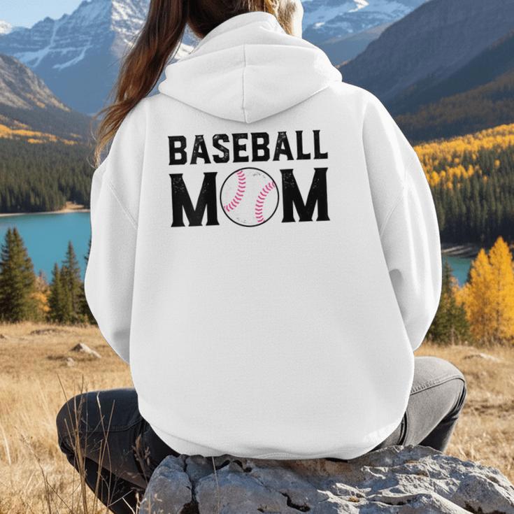 Baseball Mom Mommy Mama Mother's Day Women Retro Ball Sports Women Hoodie Back Print Baseball Mom Mommy Mama Mother's Day Women Retro Ball Sports Women Hoodie Back Print