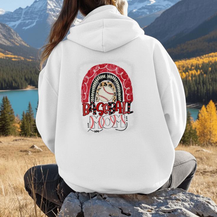 Baseball Mom Rainbow Boho Mommy Premium Women Hoodie Back Print Baseball Mom Rainbow Boho Mommy Premium Women Hoodie Back Print