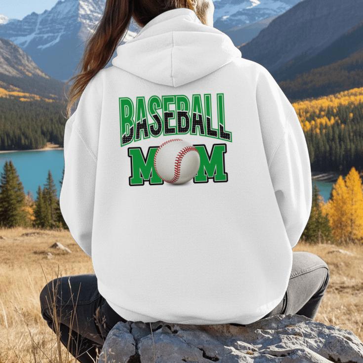 Baseball Mom Sports Green Women Hoodie Back Print
