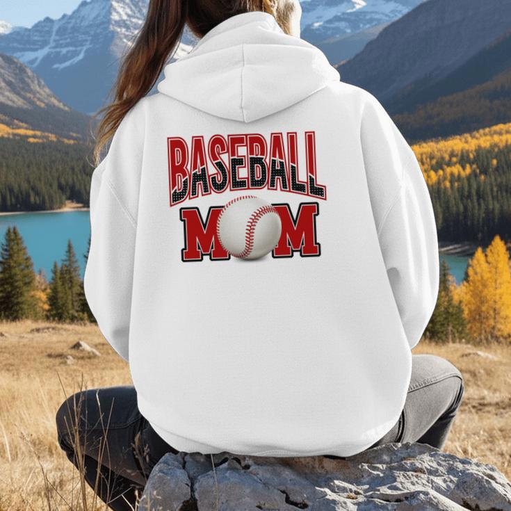 Baseball Mom Sports Red Women Hoodie Back Print Baseball Mom Sports Red Women Hoodie Back Print
