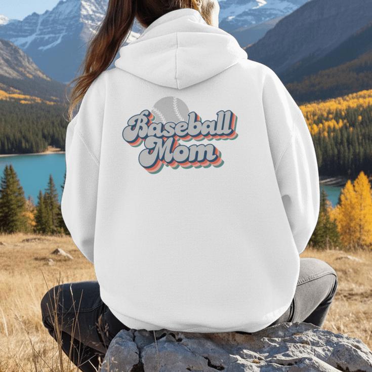 Baseball Mom Sporty Retro Baseball Team Momma Gray Women Hoodie Back Print Baseball Mom Sporty Retro Baseball Team Momma Gray Women Hoodie Back Print