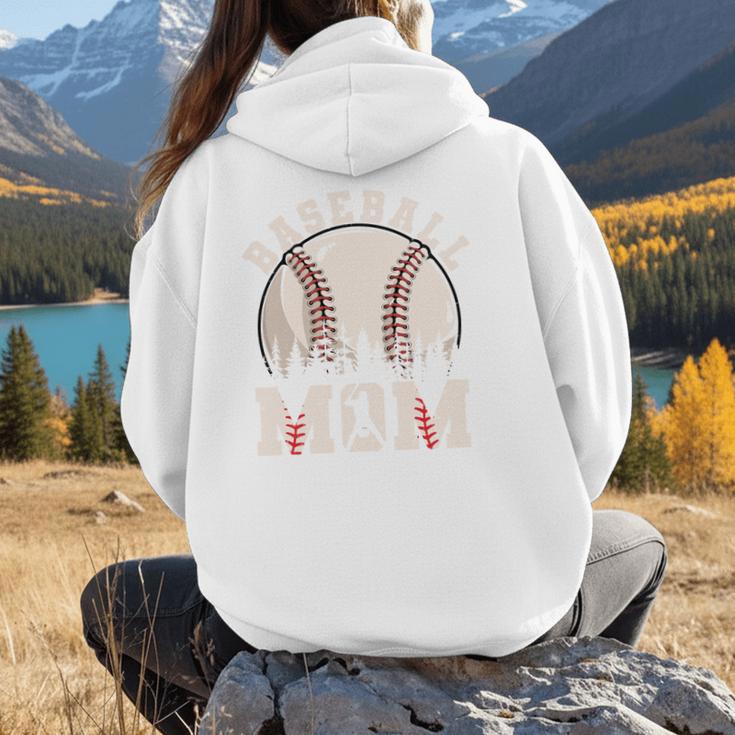 Baseball Mom Vintage Baseball Ball Mama Women Hoodie Back Print Baseball Mom Vintage Baseball Ball Mama Women Hoodie Back Print