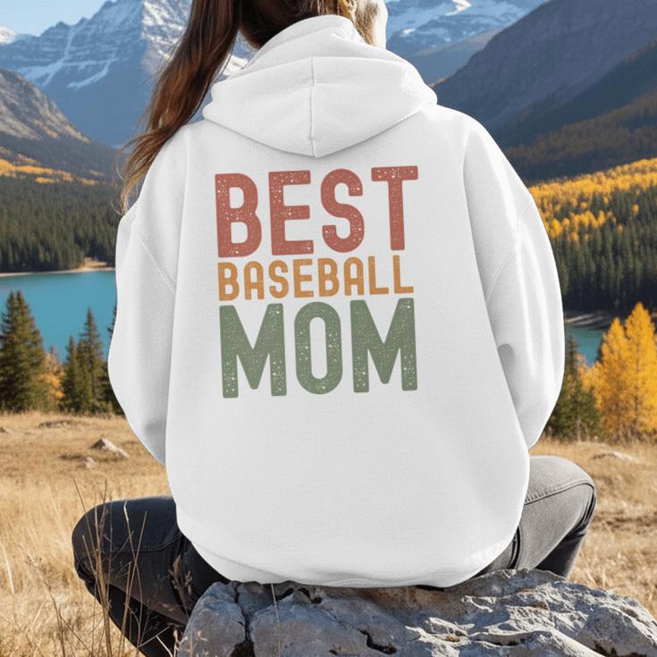 Best Baseball Mom Sports Cute Moms Day Premium Women Hoodie Back Print