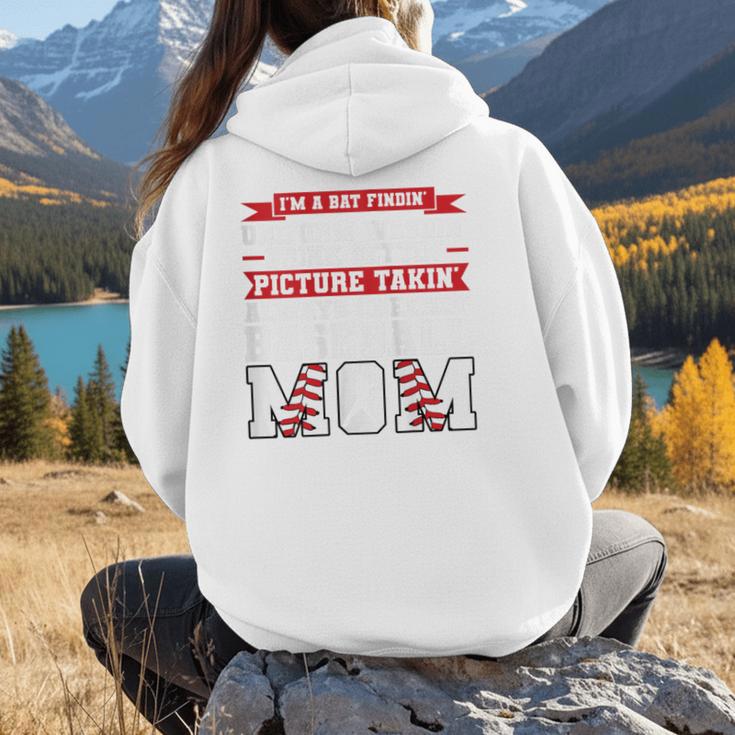 I'm a Bat Findin Washin' Baseball Mom Baseball Women Hoodie Back Print