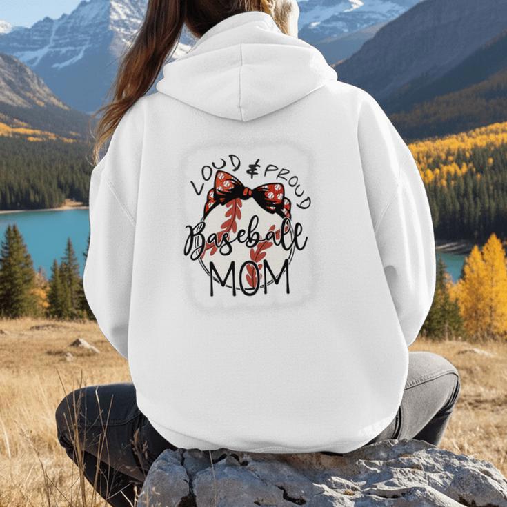 Loud Proud Baseball Mom Mommy Premium Women Hoodie Back Print Loud Proud Baseball Mom Mommy Premium Women Hoodie Back Print