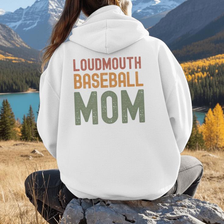 Loudmouth Baseball Mom Sports Cute Text Premium Women Hoodie Back Print