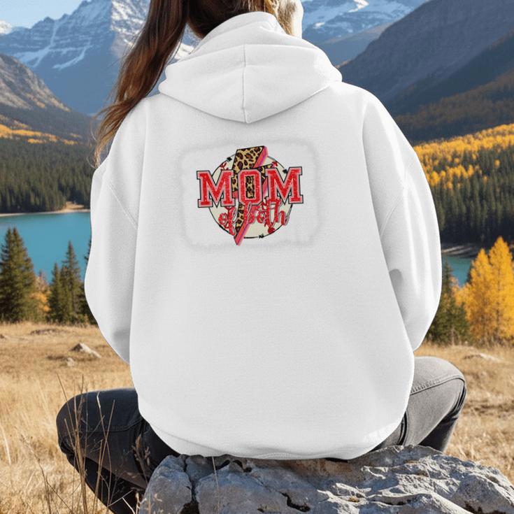 Mom Of Both Baseball Mom Mommy Premium Women Hoodie Back Print