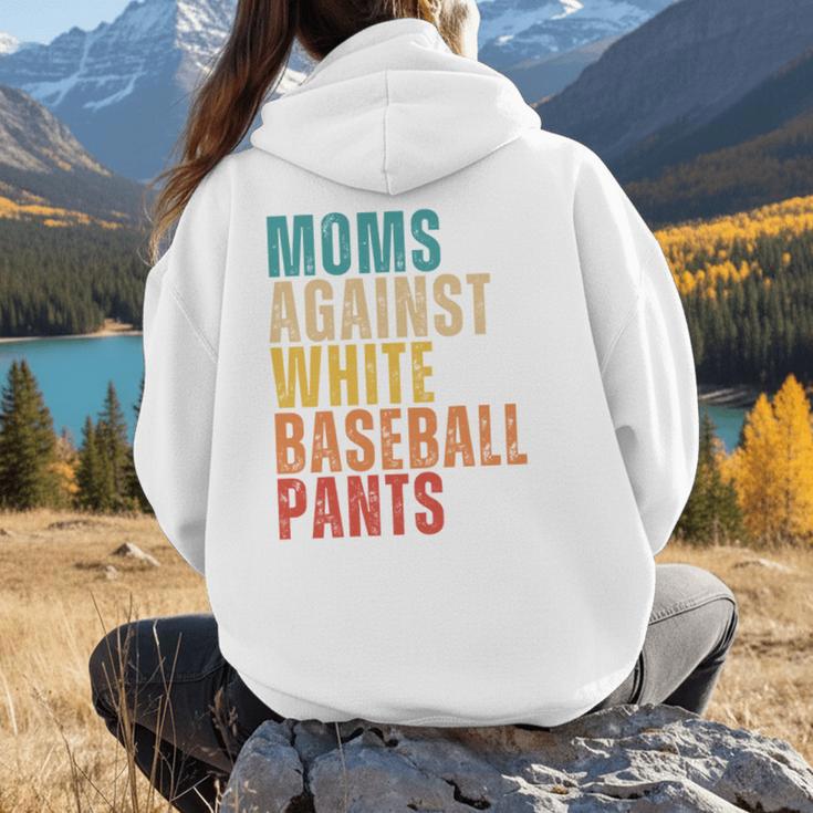 Moms Against Baseball Pants Baseball Mom Retro Women Hoodie Back Print