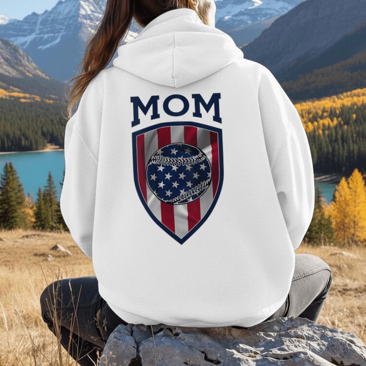 USA Mum Mother's Day Baseball Mom Women Hoodie Back Print USA Mum Mother's Day Baseball Mom Women Hoodie Back Print