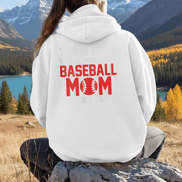 This Is What World's Greatest Baseball Mom Baseball Women Hoodie Back Print