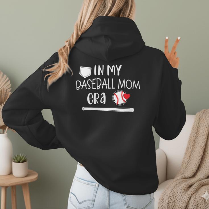 Baseball Mom 2024 In My Baseball Mom Era Gameday Women Hoodie Back Print