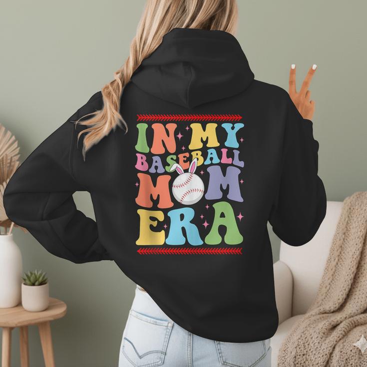 In My Baseball Mom Era Tee Bunny Ears Rabbit Baseball Women Hoodie Back Print