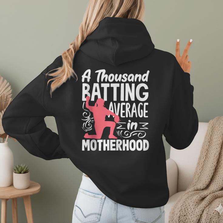 Baseball Mom Heart Ball Graphic Mother's Day Women Hoodie Back Print