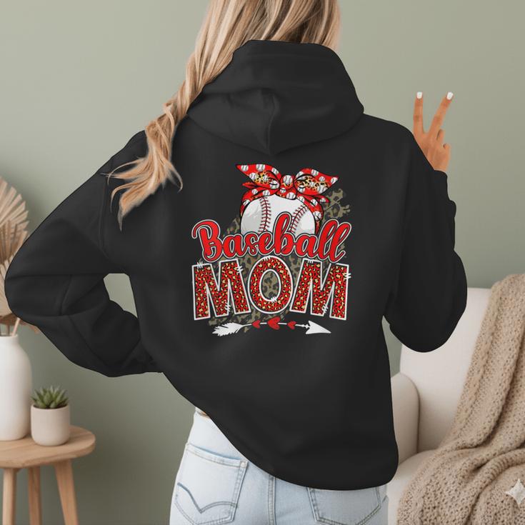 Baseball Mom Mama Mother's Day Leopard Sport Mom Mama Women Hoodie Back Print Baseball Mom Mama Mother's Day Leopard Sport Mom Mama Women Hoodie Back Print