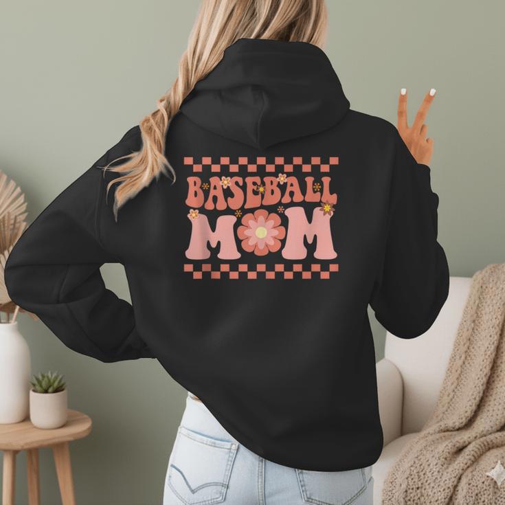 Baseball Mom Baseball Player Mama Women Groovy Women Hoodie Back Print Baseball Mom Baseball Player Mama Women Groovy Women Hoodie Back Print