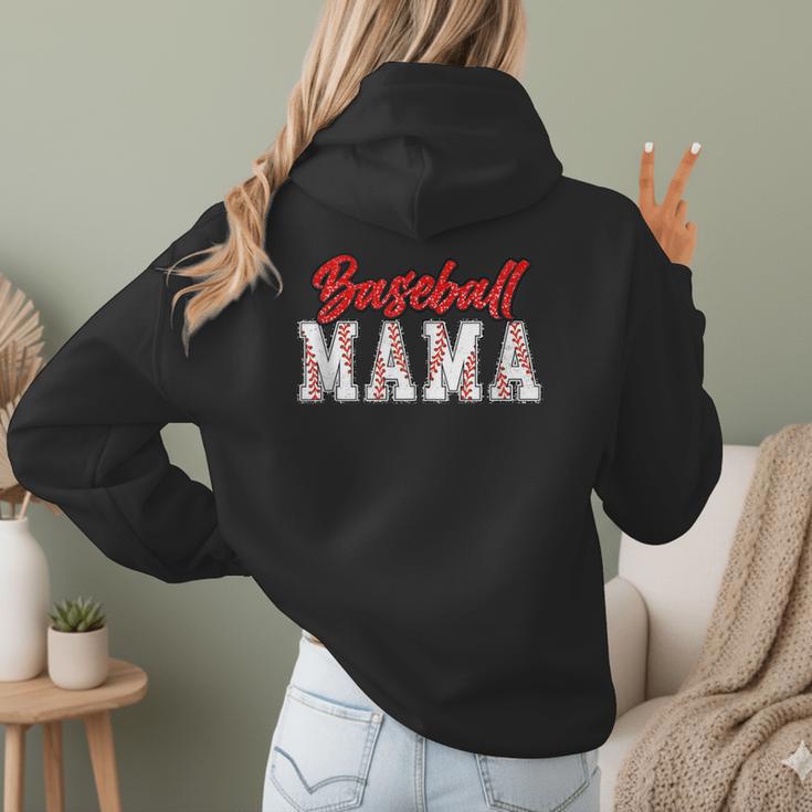 Baseball Mom Retro Groovy Baseball Mama Women Mother's Day Women Hoodie Back Print Baseball Mom Retro Groovy Baseball Mama Women Mother's Day Women Hoodie Back Print