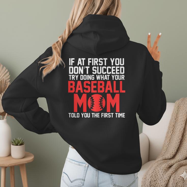 What Your Baseball Mom Told You The First Time Baseball Women Hoodie Back Print What Your Baseball Mom Told You The First Time Baseball Women Hoodie Back Print