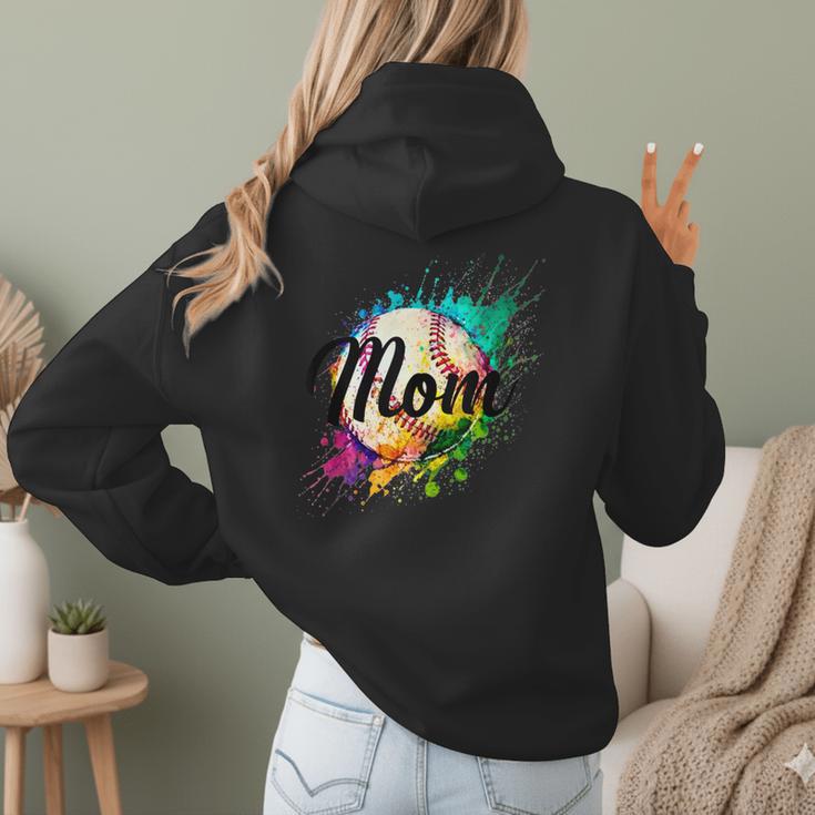Baseball Mom USA American Baseball Graphic Women Hoodie Back Print