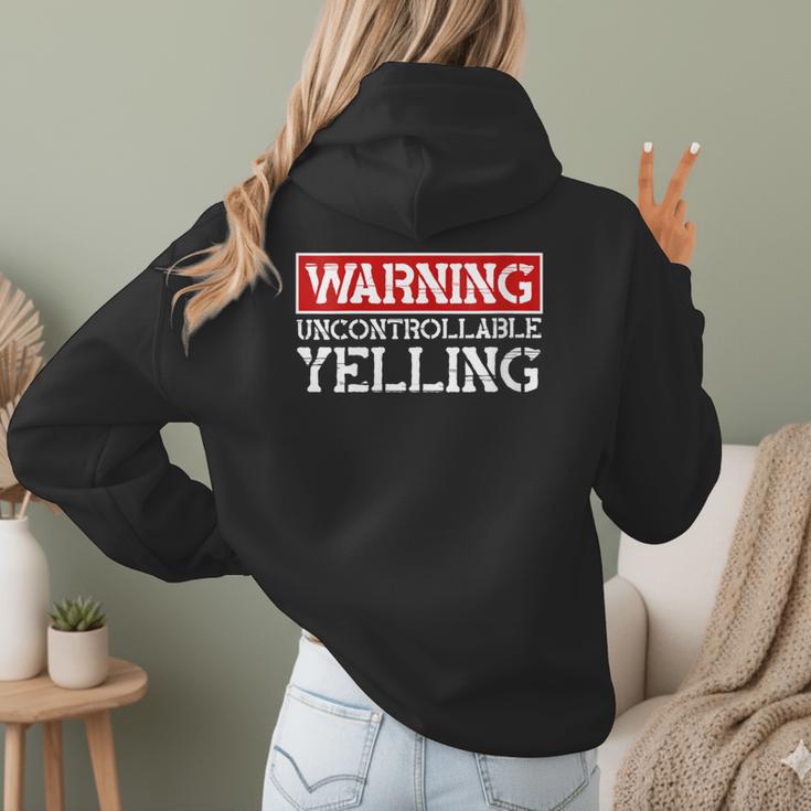 Baseball Mom Warning Uncontrollable Yelling Funny Sign Women Hoodie Back Print Baseball Mom Warning Uncontrollable Yelling Funny Sign Women Hoodie Back Print