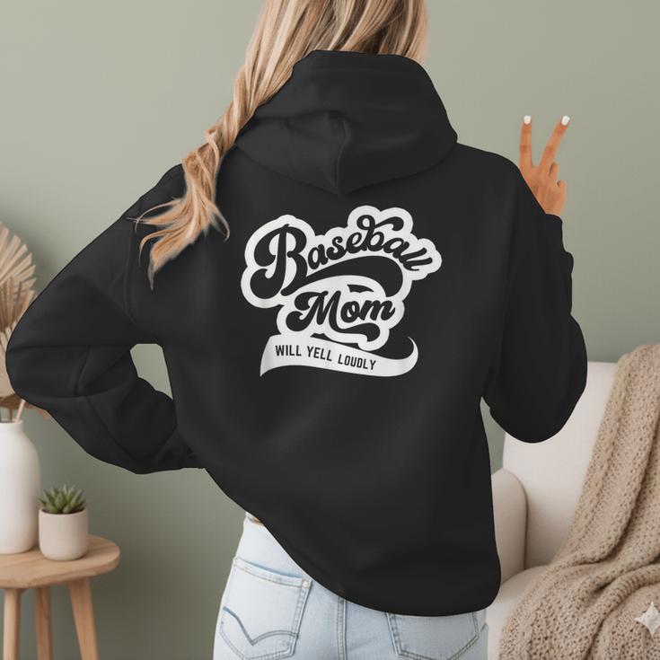 Baseball Mom Will Yell Loudly Women Hoodie Back Print Baseball Mom Will Yell Loudly Women Hoodie Back Print