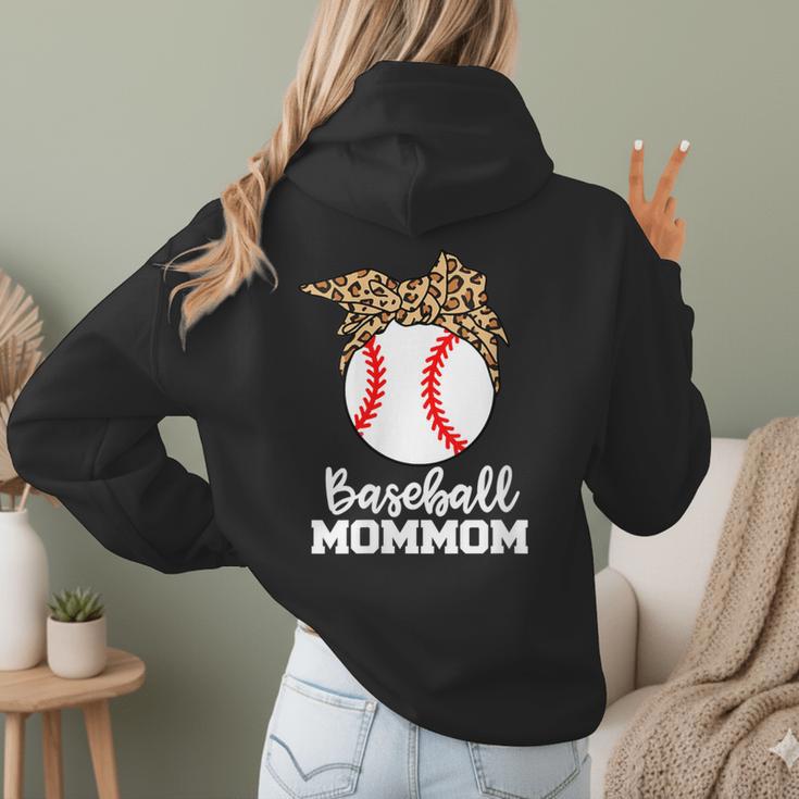 Baseball MomMom Baseball Player Leopard Mom Mom Women Hoodie Back Print