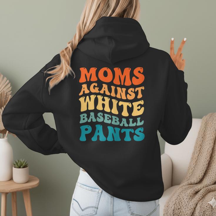 Baseball Moms Against Baseball Pants Groovy Softball Women Hoodie Back Print Baseball Moms Against Baseball Pants Groovy Softball Women Hoodie Back Print