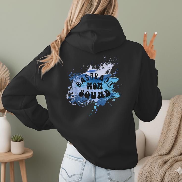 Baseball Sons Baseball Moms Squad Women Hoodie Back Print