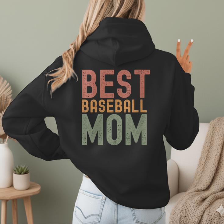 Best Baseball Mom Sports Cute Moms Day Women Hoodie Back Print
