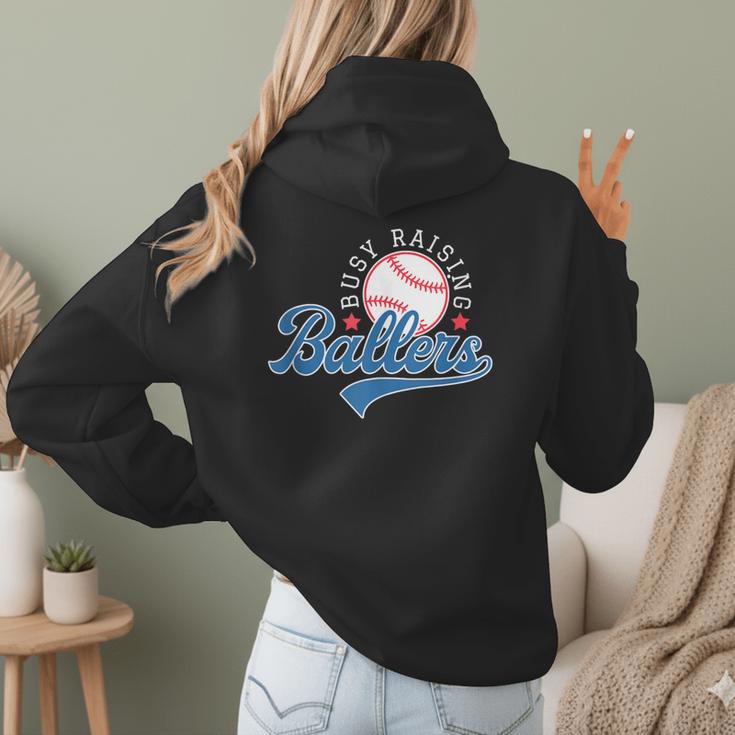 Busy Raising Ballers Baseball Mom Group Tee Women Hoodie Back Print Busy Raising Ballers Baseball Mom Group Tee Women Hoodie Back Print