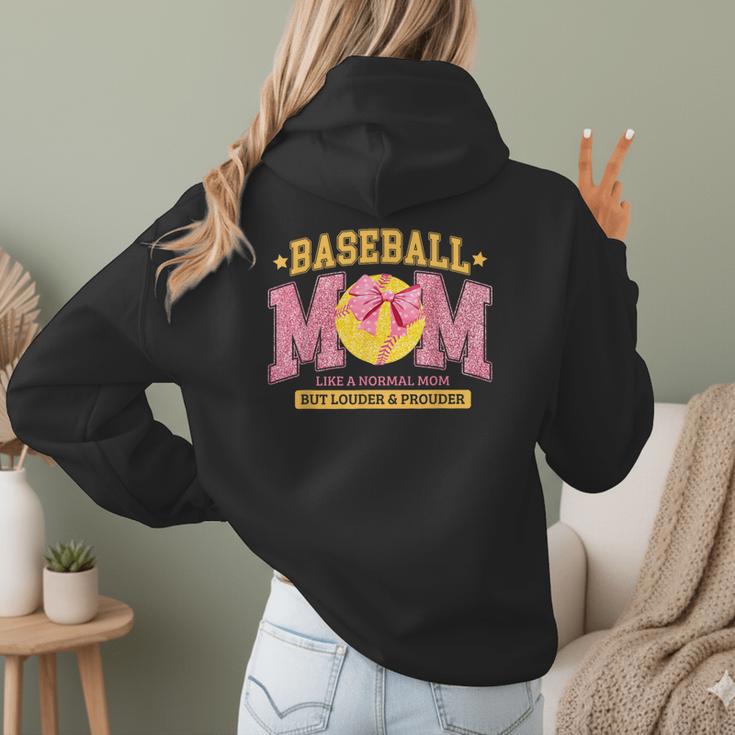 Coquette Baseball Mom Bow Like A Normal Mom But Mother's Day Women Hoodie Back Print Coquette Baseball Mom Bow Like A Normal Mom But Mother's Day Women Hoodie Back Print