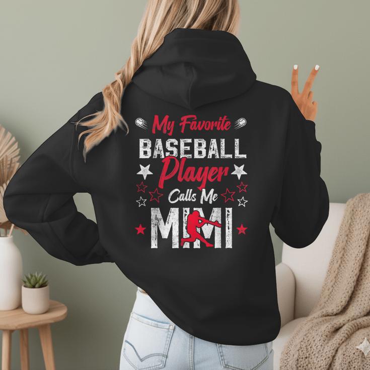 My Favorite Baseball Player Calls Me Mimi For Baseball Mom Women Hoodie Back Print My Favorite Baseball Player Calls Me Mimi For Baseball Mom Women Hoodie Back Print