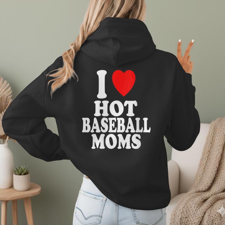 I Heart Love Hot Baseball Moms MILF Cougar Older Woman Women Hoodie Back Print