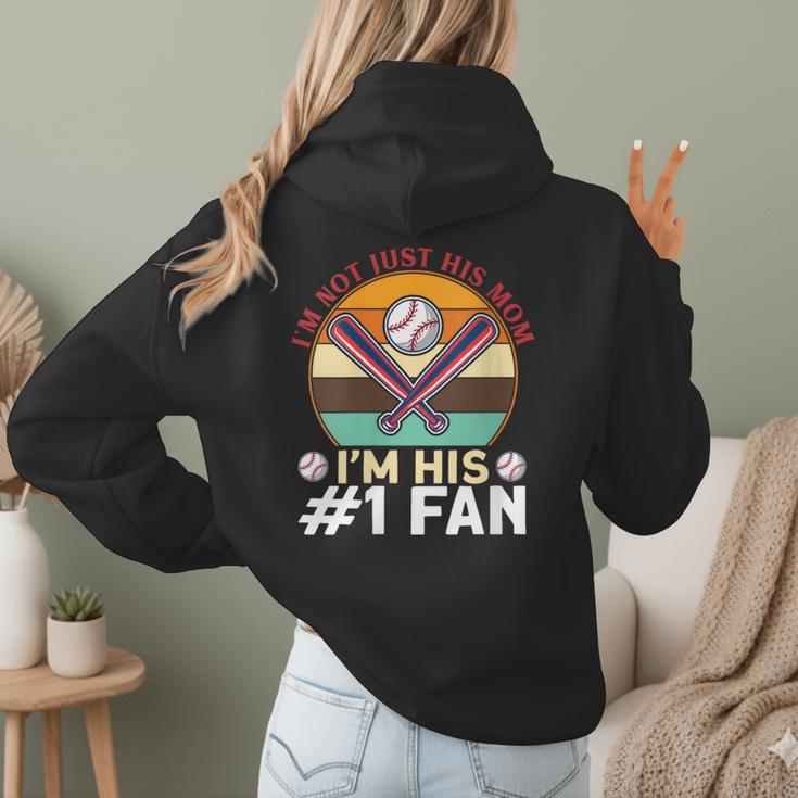 I'm Not Just His Mom Baseball Moms Baseball Mothers Women Hoodie Back Print I'm Not Just His Mom Baseball Moms Baseball Mothers Women Hoodie Back Print