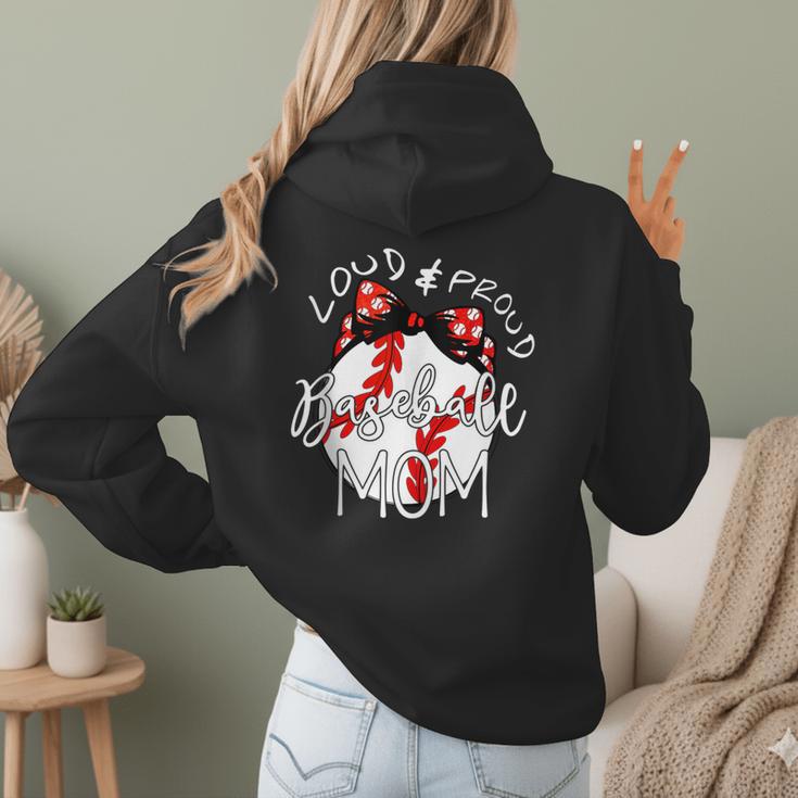 Loud & Proud Baseball Mom Baseballs Mother Sport Women Girls Women Hoodie Back Print