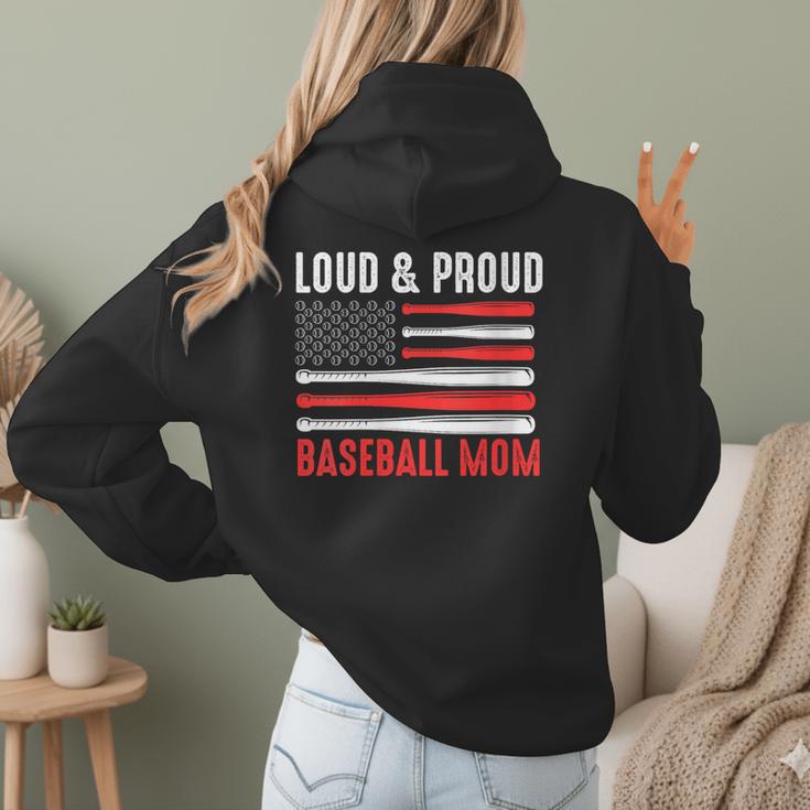 Loud & Proud Baseball Mom Sport Women Hoodie Back Print Loud & Proud Baseball Mom Sport Women Hoodie Back Print
