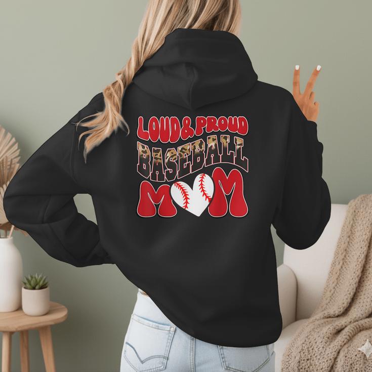 Loud Proud Baseball Mom Red Team Leopard Baseball Mom Squad Women Hoodie Back Print Loud Proud Baseball Mom Red Team Leopard Baseball Mom Squad Women Hoodie Back Print
