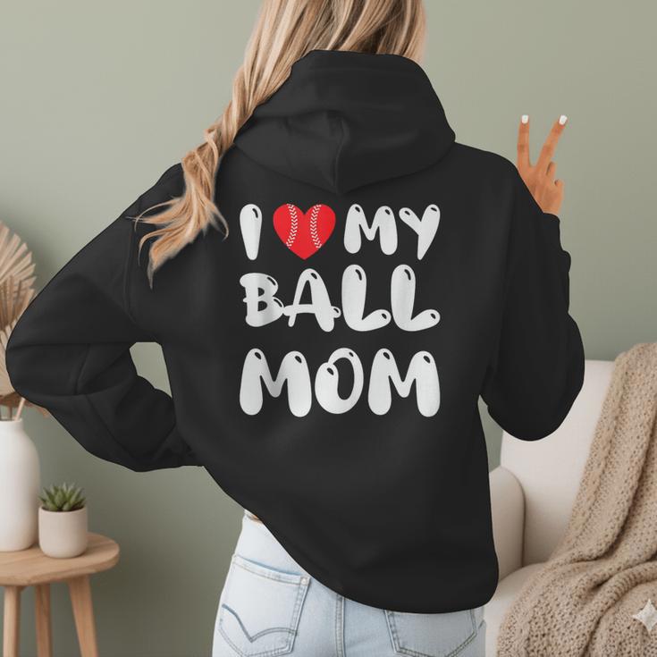 I LOVE MY BASEBALL MOM Women Hoodie Back Print I LOVE MY BASEBALL MOM Women Hoodie Back Print