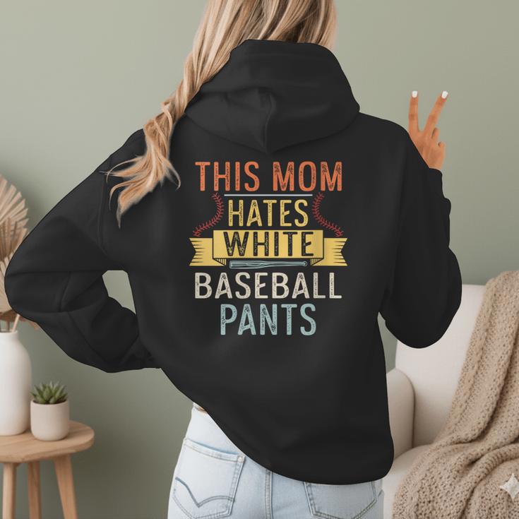 This Mom Hates White Baseball Pants Quote For a Baseball Mom Women Hoodie Back Print This Mom Hates White Baseball Pants Quote For a Baseball Mom Women Hoodie Back Print