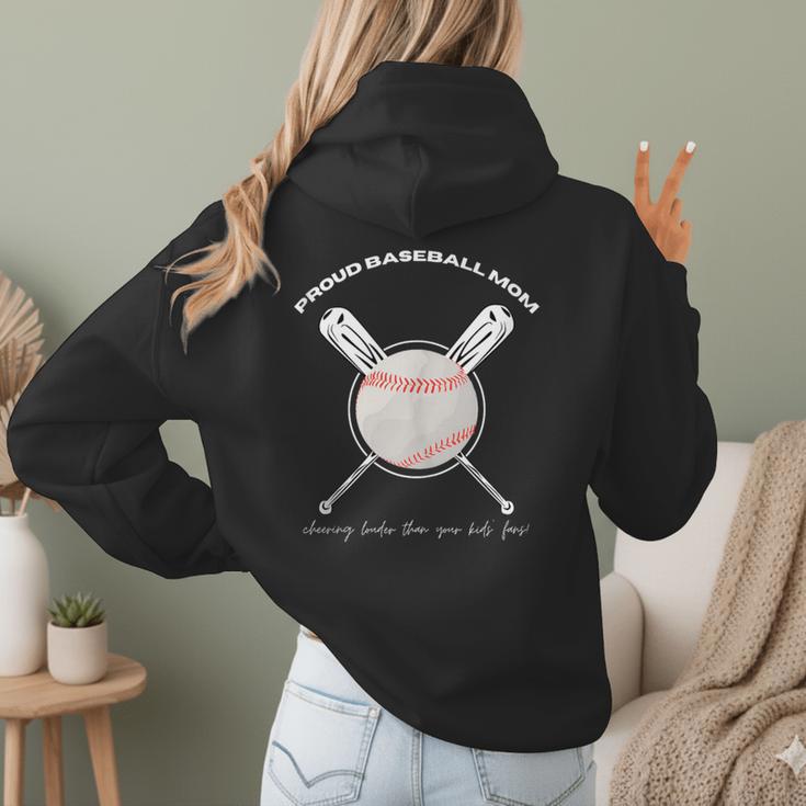 PROUD BASEBALL MOM Women Hoodie Back Print