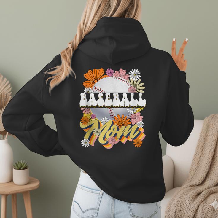 Retro Groovy Baseball Mom Family Matching Women Women Hoodie Back Print Retro Groovy Baseball Mom Family Matching Women Women Hoodie Back Print