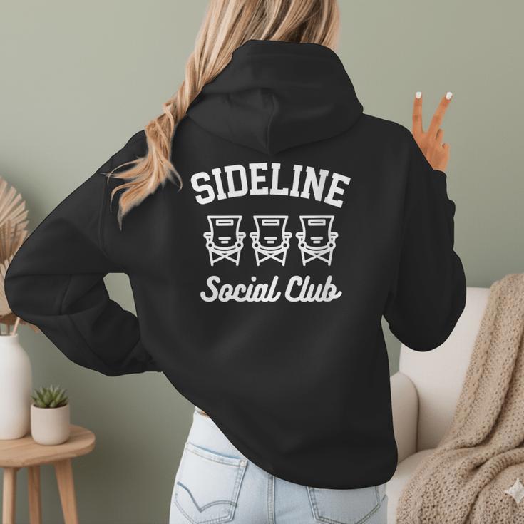 Sideline Social Club Baseball Mom 2024 Mother's Day Women Hoodie Back Print Sideline Social Club Baseball Mom 2024 Mother's Day Women Hoodie Back Print
