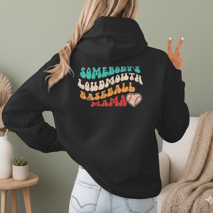 Somebody's Loudmouth Baseball Mama Baseball Mom Fan Women Hoodie Back Print Somebody's Loudmouth Baseball Mama Baseball Mom Fan Women Hoodie Back Print