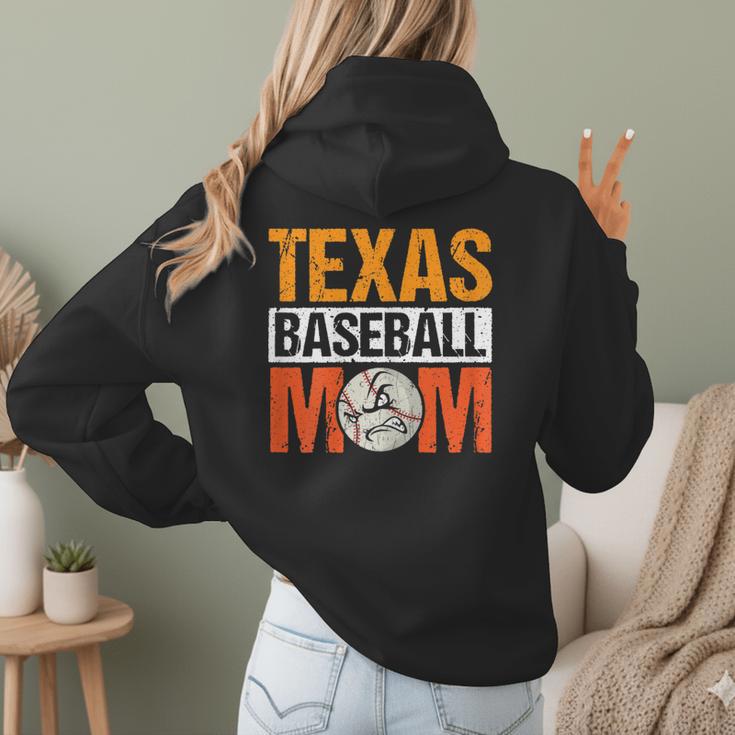 Texas Baseball Mom Design Baseball Player And Baseball Women Hoodie Back Print Texas Baseball Mom Design Baseball Player And Baseball Women Hoodie Back Print